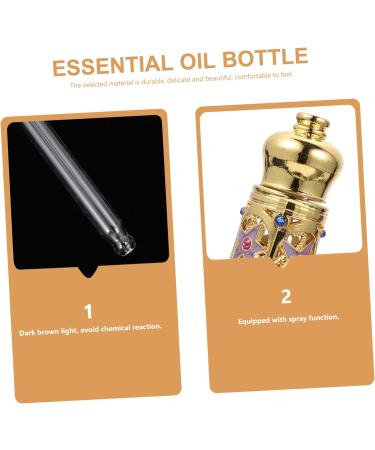 DOITOOL Essential Oil Empty Bottle Perfume Spice Container Refillable Fragrance Essence Bottle Arabic Decor Terrarium Middle East Bottle Dropper Bottle Old Fashioned Glass Travel - Buy Online on GoSupps.com
