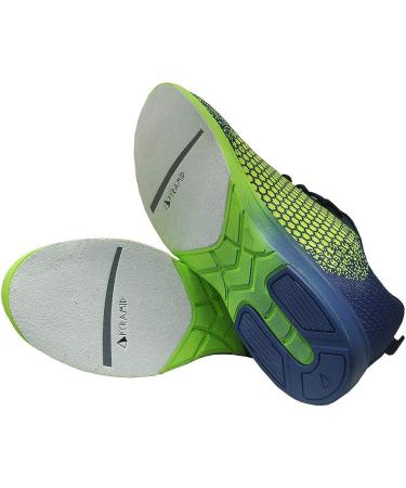 Pyramid Men's Path Lite Seamless Mesh Bowling Shoes 10.5 - Navy/Voltage Lime - Buy Online on GoSupps.com