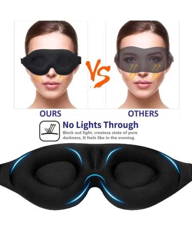 Dreamy Sleeper 3D Contoured Sleeping Mask - Memory Foam, Concave Molded Design, Ideal for Travel, Yoga, Naps - Eliminate Light for Comfortable Night Sleep - Buy Online on GoSupps.com