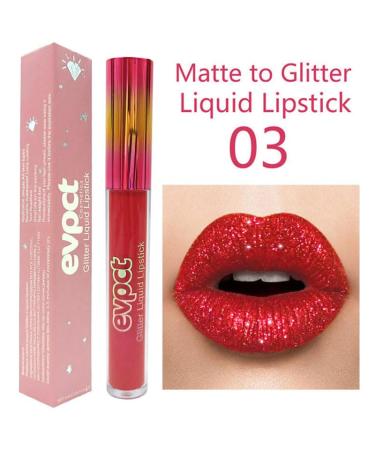 Diamond Glitter Matte Lipstick Set 3 Long Lasting Waterproof Liquid Lipsticks for Women | Best Gift Set for Shining Lips - Buy Online on GoSupps.com