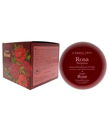 L'Erbolario Purple Rose Perfume Body Cream - Long Lasting Moisturizer for Women - Nourishing Hydrating Body Butter for Dry Skin - 6.7 oz - Buy Online on GoSupps.com