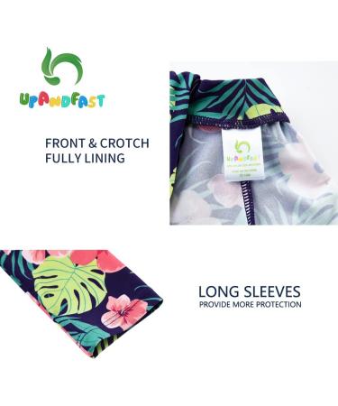 UPF 50+ Baby Girl One Piece Swimwear with Sun Hat | Toddler Swimsuit Set 3-6 Months Dark Blue - Buy Online on GoSupps.com