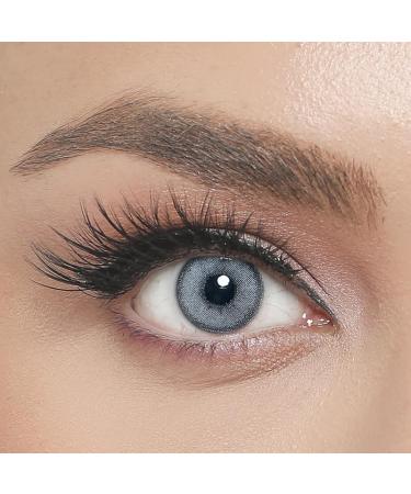 Iconic colored contact lenses ice blue - strongly covering monthly lenses for 3 months in light brown & bronze particularly natural result for all eyes - 1 pair ... Ice Blue