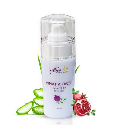 Gilly s Organics Face Wash - Hydrating Facial Cleanser - Men & Women Organic Natural Formula with Aloe Antioxidants 3 Fl Oz