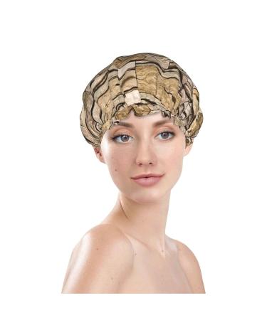 Rustic Rocks Brick Wall Printed Shower Cap - Waterproof, Fits All Head Sizes and Hair Textures - for Women - Buy Online on GoSupps.com