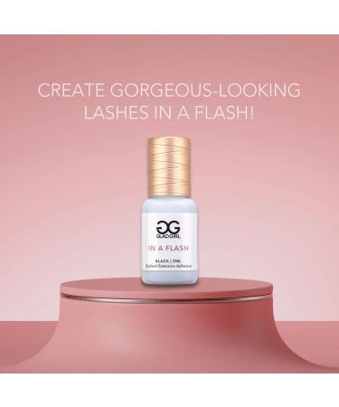 GladGirl False Eyelash Extension Glue - Fast-Dry 5ml Retention Up to 5 Weeks | Ideal for Classic Hybrid Volume & Mega Volume Lashes - Buy Online on GoSupps.com