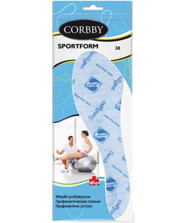 Fabacare Corbby Sportform Premium Shoe Inserts for Sports - Orthopedic Antibacterial Insoles EU 39-40 White - Buy Online on GoSupps.com