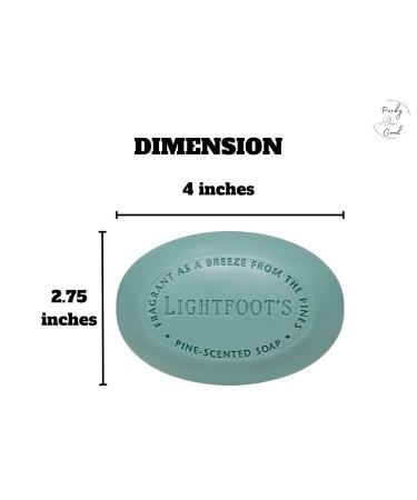 Lightfoot's Pine Soap for Men | All-Natural Pine Scented Body & Hand Soap Set (3 Bars) with Soap Holder | Perfect Athletic Soap - Buy Online on GoSupps.com