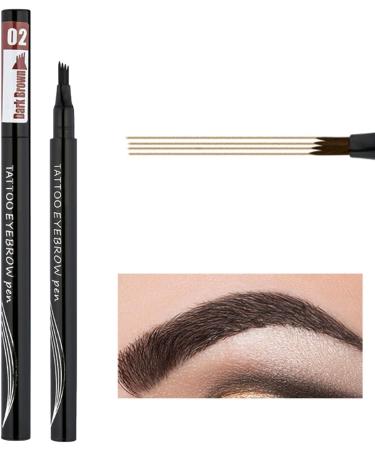 Eyebrow Pencil with Multi Forks Eyebrow Contouring Sweatproof Pencil Everyday Women Cosmetics for Eyes for Home Working Traveling Gathering Dating Buogint 2#maroon/dark brown - Buy Online on GoSupps.com