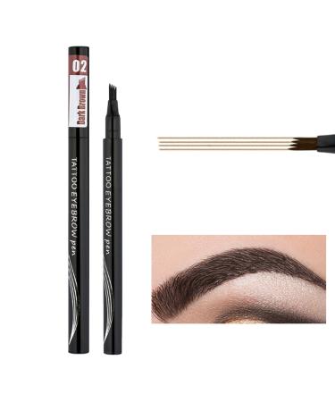 Eyebrow Pencil with Multi Forks | Long-Lasting and Waterproof Eye Brow Contouring Everyday Women Cosmetics for Eyes for Home Working Traveling Gathering Dating 2#maroon/dark brown