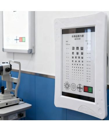 LED eye vision chart for myopia eye optiometry accurate measurement with multiple vision markers including 2 installation methods for home or clinic use