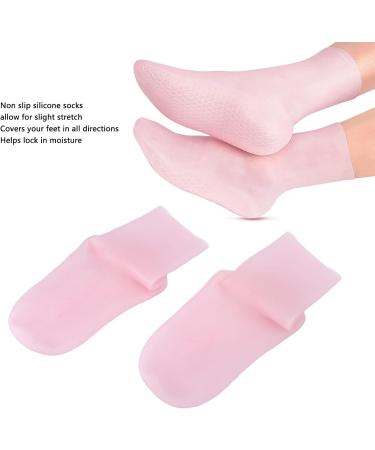 Silicone Socks Shock for Absorption Pressure Silicone Moisturizing Socks Prevent Cracking Silicone Gel Socks for Women and Men(L) - Buy Online on GoSupps.com