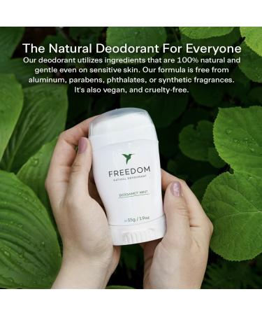 FREEDOM Natural Deodorant - Aluminum & Paraben Free, 24-Hour Odor Protection (Bergamot Mint) - Buy Online on GoSupps.com