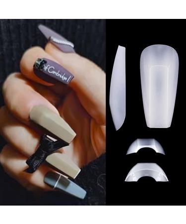 Transparent Natural False Nail Tips Extension Cover Artificial Fake Nails Finger Sculpted-Manicure Tools Salon-Home DIY Nail Tips Refill-packs Medium Square Acrylic Glue-gel Kit With Uv Light Square & nature - Buy Online on GoSupps.com