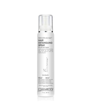 GIOVANNI Smooth As Silk Hair Detangling Spray - Detangles and Silkens Tresses Made with Essential Vitamins and Proteins Helps Shine your Hair - 7 oz