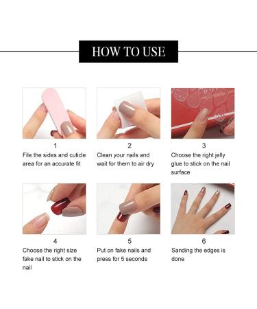 Buy Abstract Ballerina French Press-On Nails - 24 pcs Artificial Nails for Women and Girls | International Shipping Available - Buy Online on GoSupps.com