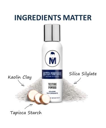 Mister Pompadour Texture Powder - Volumizing Powder for Fine Hair - Natural Ingredients - Invisible Hold - Buy Online on GoSupps.com