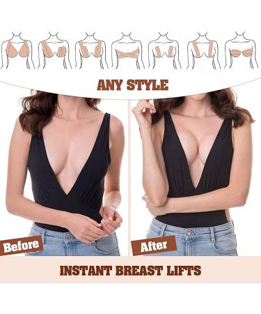 Breathable Boob Tape & Nipple Cover Set | Breast Lift Athletic Tape with Petals - A-E Cup | Disposable Adhesive Bra for Large Breasts - Buy Online on GoSupps.com