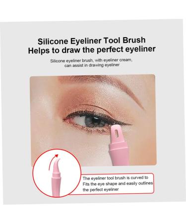 DOITOOL 3pcs Eyeliner Auxiliary Artifact Eye Shadow Eyeshadow Aids Silicone Eyeliner Tool Cosmetic Makeup 15X4.5CMx3pcs Pinkx3pcs - Buy Online on GoSupps.com