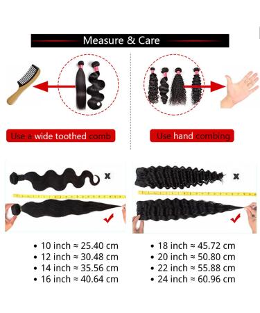 Abbily 20Inch Brazilian Deep Wave Hair Bundles - 10A Virgin Human Hair, Natural Black - Buy Online on GoSupps.com