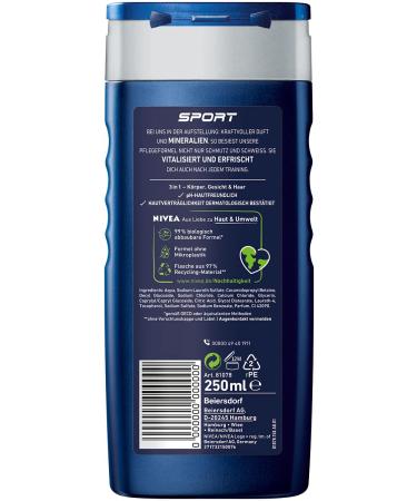Buy Nivea Men Sport Shower Gel (250ml) - Vitalizing & Nourishing Refreshing Formula for Active Men - Best International Shipping - Buy Online on GoSupps.com