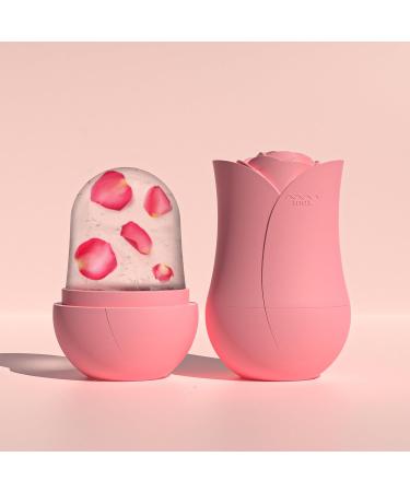 Ice Roller for Face & Eyes - Shrink Pores Reduce Dark Circles Reusable Silicone Massage Tool - Pink #093 - Buy Online on GoSupps.com