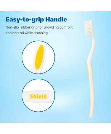 Shield Care Smokers Toothbrush - Expert Care Hard Bristles - Removes Stains - 4 Count - Buy Online on GoSupps.com