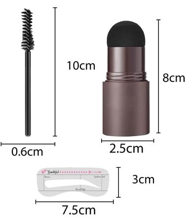 Eyebrow Stamp Eyebrow Stamp Stencil Kit Long Lasting Eye Brow Powder Eyebrow Stencils Brow Stencil Kit for Beginners 30 g (Pack of 1) B-Medium Brown - Buy Online on GoSupps.com