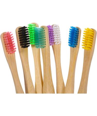 Limewie 8 Pack Wood Toothbrushes - 100% Organic Biodegradable & Colorful Sustainable Toothbrushes for Eco-Friendly Oral Care - Buy Online on GoSupps.com