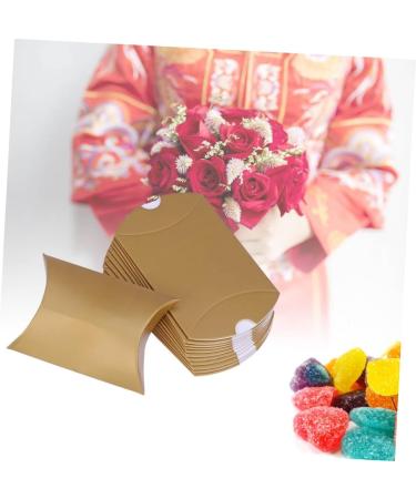 SOLUSTRE 50pcs Box Favor Boxes for Wedding Clothing Boxes for Gifts Pillow Personality 1 count (Pack of 1) Golden - Buy Online on GoSupps.com