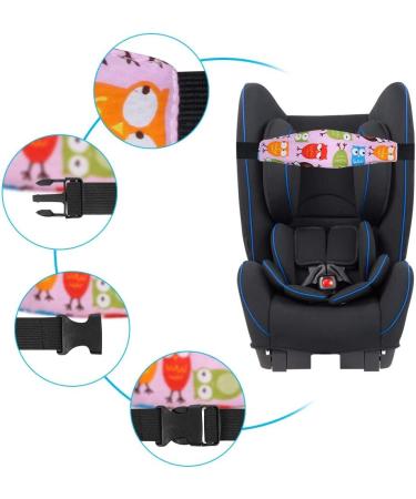 URAQT Baby Kids Safety Head Support Hugger - Pink Owl Design | Toddler Car Seat Head Strap for Sleep Nap Aid | Neck Protection Belt for Children - 1pc - Buy Online on GoSupps.com