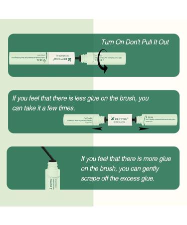 KEYYOU Lash Bond and Seal 10ML - Strong Gentle Waterproof Lash Glue for Sensitive Eyes | Perfect for Lash Clusters - Buy Online on GoSupps.com