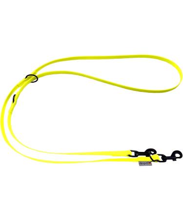 Buy Biothane Dogeline Black Hook - Adjustable Leash for Small & Large Dogs | 2m to 5m Lengths | Neon Yellow 3.50m x 16mm - Buy Online on GoSupps.com