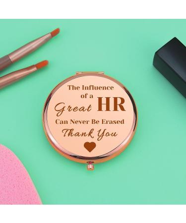 HR Appreciation Compact Makeup Mirror - Ideal Gift for Women in Human Resources | Great for HR Director, Manager, Coworker | Birthday, Retirement Thank You Gift - Buy Online on GoSupps.com