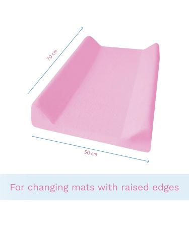 Soft Terry Cover for 70x50 cm Baby Changing Mat with Raised Edges - Pink - Buy Online on GoSupps.com