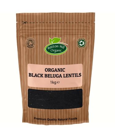 Organic Black Beluga Lentils 1kg by Hatton Hill Organic - Certified Organic - Buy Online on GoSupps.com