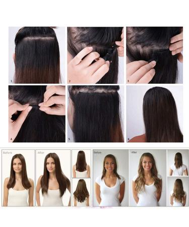 Buy Tess Clip-In Extensions 60 cm - Black Synthetic Hair with 5 Clips for Women | International Shipping Available - Buy Online on GoSupps.com