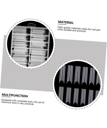 FRCOLOR 1 Set Nail set artificial false nails DIY manicure kit long fake nails Manicure Grinding Strip finger extension clip acrylic nail forms nail kits crystal clip white shaping plastic - Buy Online on GoSupps.com