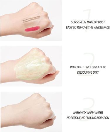 2 Pcs Aloe Vera Cleansing Balm Makeup Remover Balm Fast Dissolving Cosmetics Refreshing Moisturising Soothing Professional Eye and Lip Makeup Remover for Whole Face - Buy Online on GoSupps.com