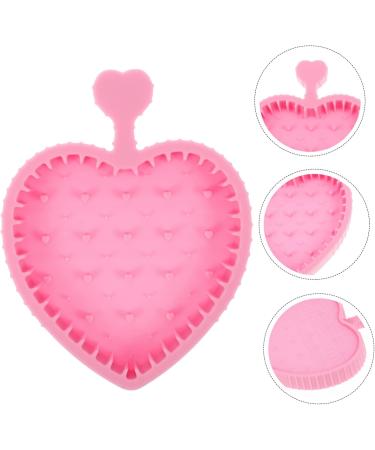 DOITOOL Makeup Brush Cleaning Pad Cleaning Tools Makeup Brush Cleaners Makeup Brush Cleaner Mat Heart Brush Cleaner Pad Mat for Brush Cleaning Brush Cleaning Mat Gloves Silica Gel Make up 12x9cm Pink - Buy Online on GoSupps.com