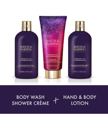 Baylis & Harding Midnight Fig & Pomegranate Bathing Essentials Gift Set - Vegan Friendly - Buy Online on GoSupps.com