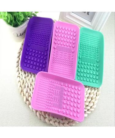 Dajidafu Universal Women Foundation Makeup Brush Cleaning Mat Home Dress Room Reusable Nonslip Eyebrow Pen Silicone Washing Pad Rose Red - Buy Online on GoSupps.com