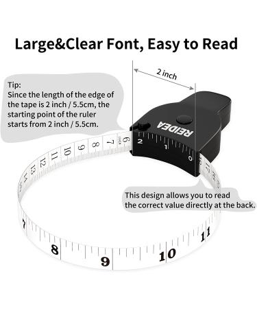 REIDEA M1 Body Measure Tape 60inch (150cm) - Lock Pin, Push-Button Retract, Ergonomic & Portable Design - Buy Online on GoSupps.com