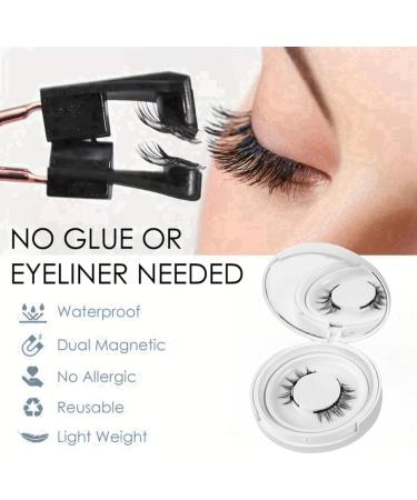 Magnetic Lashes Magnetic Lashes Kit Reusable Double Magnetic Lashes without Eyeliner Magnetic Lashes with Natural Look Eyelash Strips with Waterproof Magnets Easy To Wear(Natural) 4 - Buy Online on GoSupps.com
