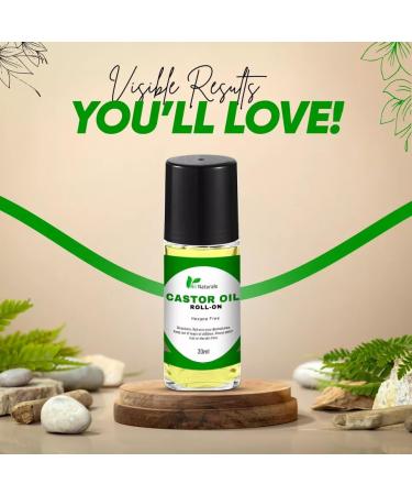 Rii Naturals Castor Oil Roll On Cold Pressed Castor Oil Helps Promote Fuller Lashes & Brows All-Natural Hexane Free Travel-Friendly Hydrates Dry Skin & Cuticles - Buy Online on GoSupps.com