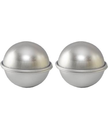 Metal Bath Bomb Mold Set - DIY Luxury Bath Bombs - 2 Molds (4 Pieces) - 2.56 Diameter - Premium Finish - The Bath Company - Buy Online on GoSupps.com