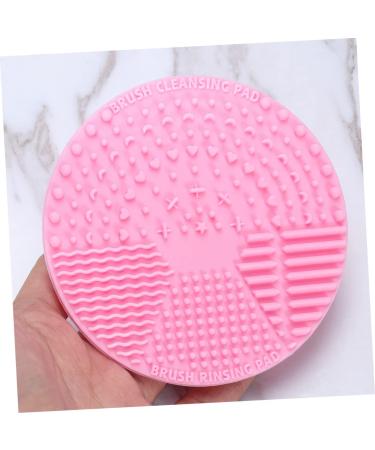 minkissy Makeup Cleaning Mat Make up Kit Portable Hair Brush Silicone Makeup Brush Pad Makeup Brush Cleaner Round Hair Brush Round Cleaning Tool Cleaning Accessories Makeup Pen Sucker Pink 10*10cm Pink - Buy Online on GoSupps.com