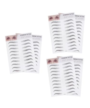 NOLITOY 6 Pcs 3d Eyebrow Stickers Makeupset Eye Brow Eyebrow Transfer Stickers Eyebrow Trimming The Lazy 6d ze008x3pcs Blackx3pcs