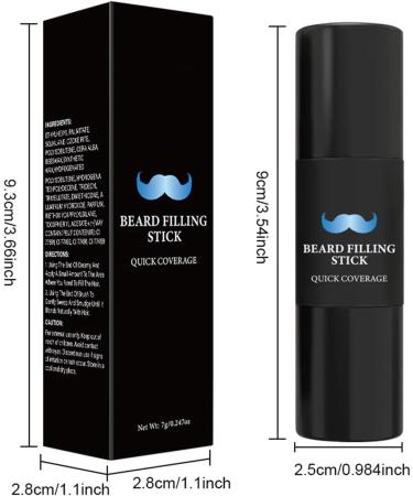 Ceprznvey Beard Filling Stick Beard Grooming Brush Waterproof Hair Tint Sweat Proof Natural Look Langdurige Coverage Facial Hair Styling 7g Compact Size Zwart 1 stuk - Buy Online on GoSupps.com