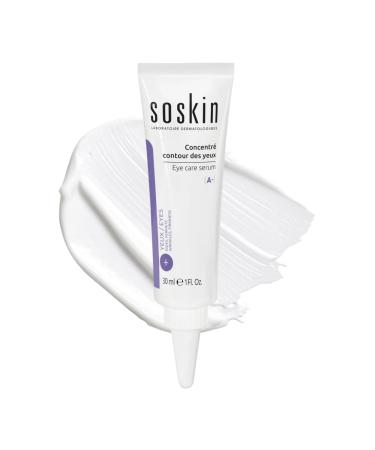 Soskin - Concentr Contour des Yeux Anti-Rides - R duit Cernes et Poches - Lisse et Hydrate la Zone du Regard - Effet D fatiguant Imm diat - Fabriqu en France - 30 ml